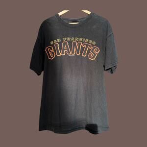 SF Giants Graphic Tee | Black & Orange | Size L | Vintage